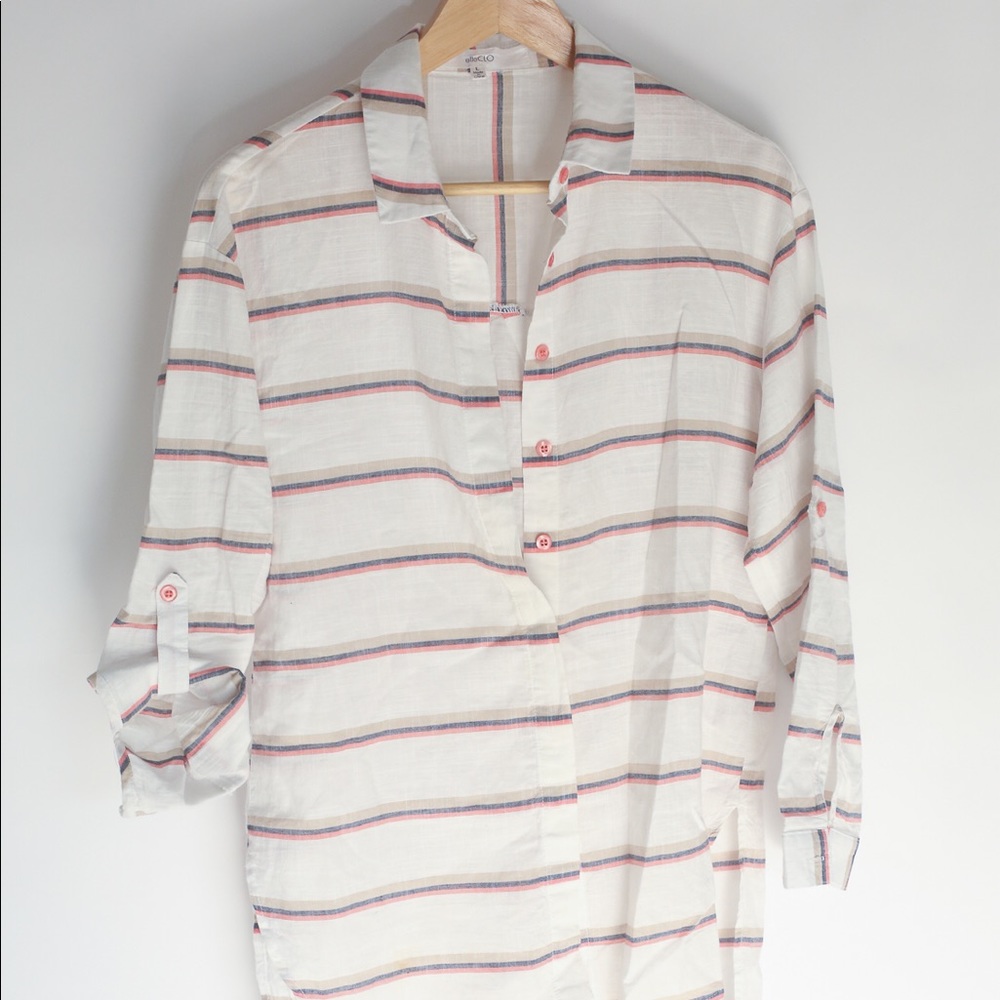Striped cotton blouse
